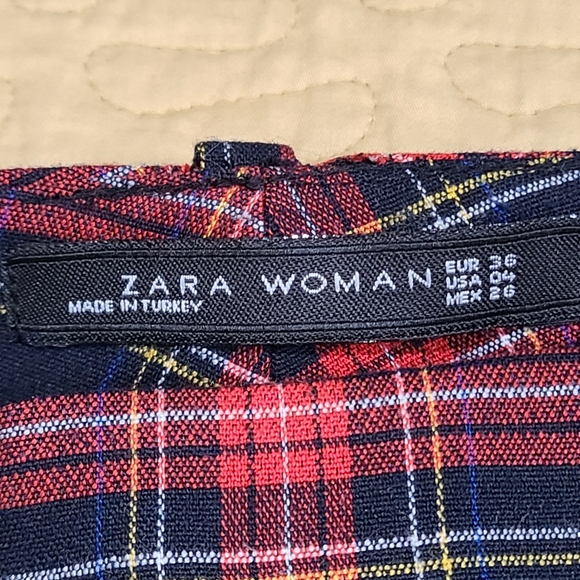 Zara plaid cropped dress pants size 4 - Picture 5 of 9